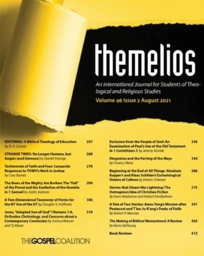 Cover for D A Carson · Themelios, Volume 46, Issue 2 (Pocketbok) (2021)