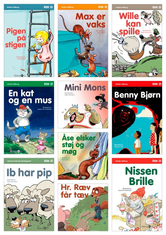 Cover for Rim Bogpakke 1 - Letlæsning for børn (Bogpakke) (2019)