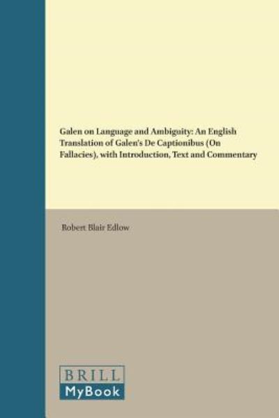 Cover for Galen · Galen on Language and Ambiguity (Philosophia Antiqua) (Paperback Book) (1977)