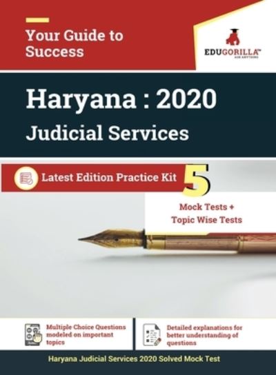 Cover for EduGorilla · Haryana Judicial Services 2021 5 Full-length Mock Tests + 26 Topic-wise Tests (Paperback Book) (2020)