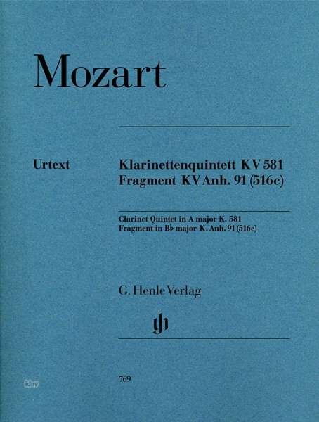 Cover for Mozart · Klarin.quin.A KV581,Sti.HN769 (Book)