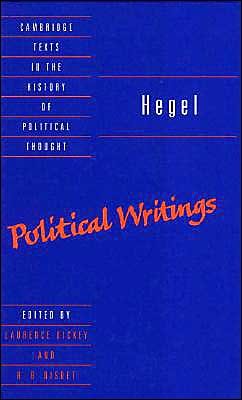 Cover for Georg Wilhelm Fredrich Hegel · Hegel: Political Writings - Cambridge Texts in the History of Political Thought (Hardcover bog) (1999)