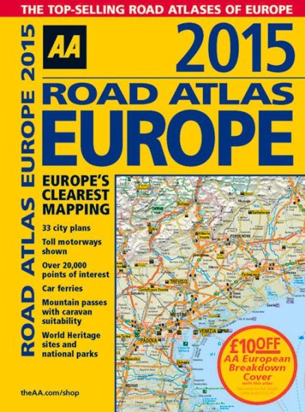 Cover for Aa Publishing · AA Road Atlas Europe 2015 (Book) (2015)