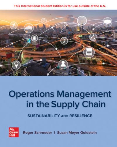 Cover for Roger Schroeder · Operations Management In The Supply Chain: Sustainability and Resilience: 2024 Release ISE (Paperback Book) (2024)