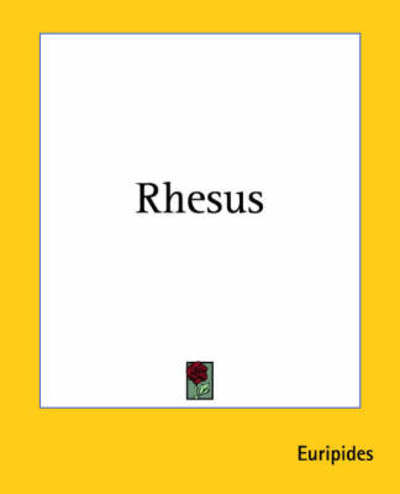 Cover for Euripides · Rhesus (Paperback Bog) (2004)