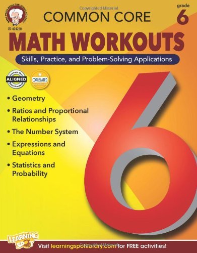 Cover for Keegen Gennuso · Common Core Math Workouts, Grade 6 (Pocketbok) [Act Csm edition] (2014)