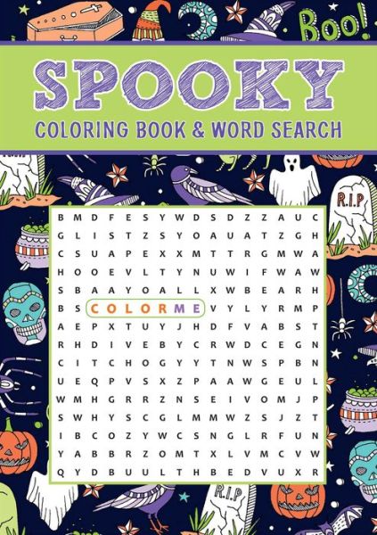 Cover for Editors of Thunder Bay Press · Spooky Coloring Book and Word Search (Book) (2020)