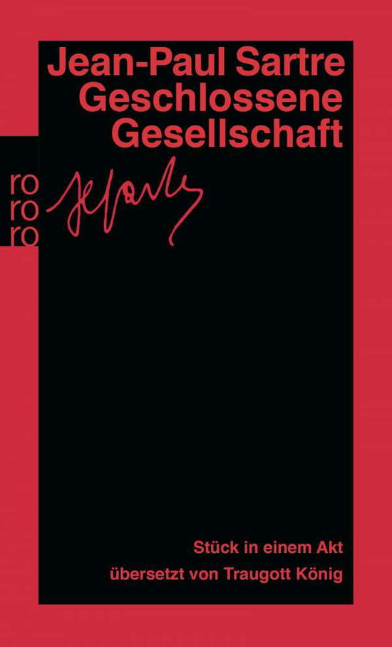 Cover for Jean-paul Sartre · Roro Tb.15769 Sartre.geschloss.gesell. (Book)