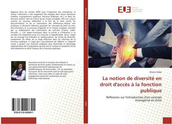 La notion de diversité en droit d' - Haba - Książki -  - 9786138426691 - 