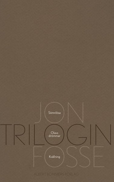 Cover for Jon Fosse · Trilogin (Indbundet Bog) (2015)