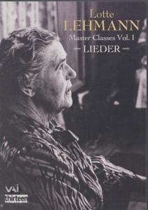 Masterclasses 1: Lieder - Lotte Lehmann - Filmy - VAI - 0089948432692 - 3 maja 2005