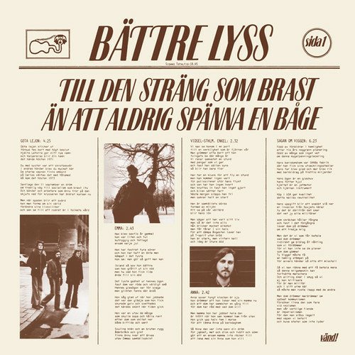 Cover for Battre Lyss · Till Den Strang Som Brast An Att Aldrig Spanna En (CD) (2018)