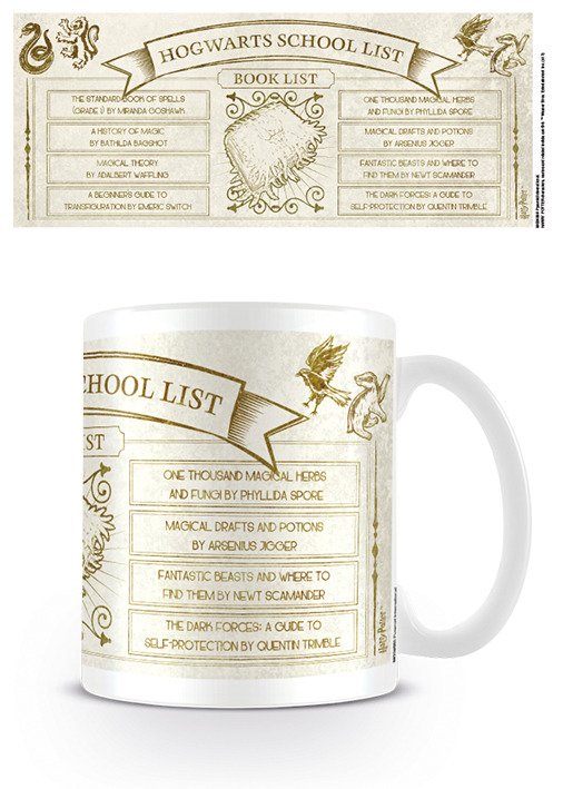 HARRY POTTER - Mug - 300 ml - Hogwarts School List - Harry Potter - Produtos - Pyramid Posters - 5050574245692 - 7 de fevereiro de 2019