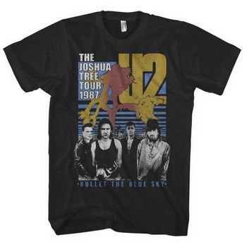 U2 Unisex T-Shirt: Bullet The Blue Sky - U2 - Fanituote - PHD - 5056012020692 - maanantai 17. syyskuuta 2018