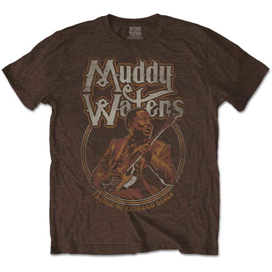 Cover for Muddy Waters · Muddy Waters Unisex T-Shirt: Father of Chicago Blues (T-shirt) [size S] [Brown - Unisex edition]