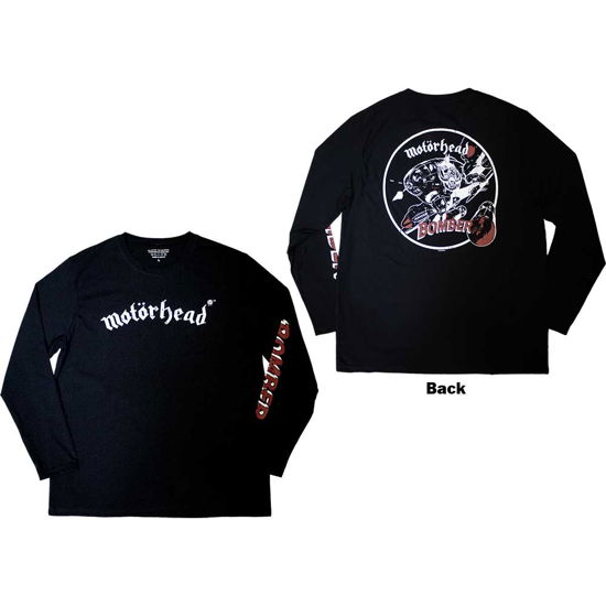 Motorhead Unisex Long Sleeve T-Shirt: Bomber (Back & Sleeve Print) - Motörhead - Produtos -  - 5056737206692 - 