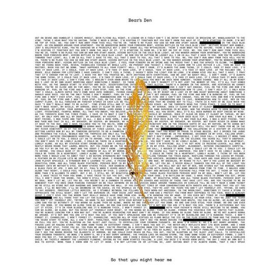 Bears den · So That You Might Hear Me (LP) (2019)