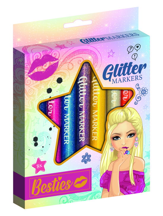 Cover for Besties · Besties Glitterviltstiften 8st. (Spielzeug) (2023)