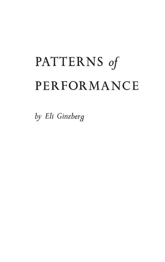 Cover for Eli Ginzberg · The Ineffective Soldier V3: Patterns of Performance (Gebundenes Buch) (1975)