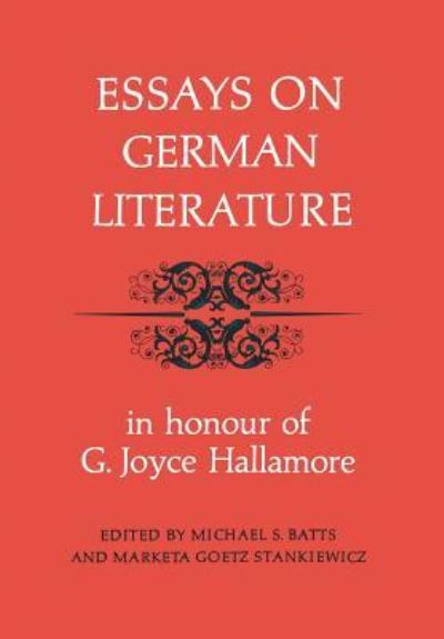 Cover for Michael S Batts · Essays on German Literature (Paperback Book) (1968)