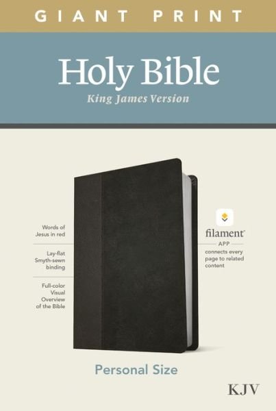 KJV Personal Size Giant Print Bible, Filament Enabled Edition (LeatherLike, Black / Onyx) - Tyndale - Bøger - Tyndale House Publishers - 9781496447692 - 12. januar 2021