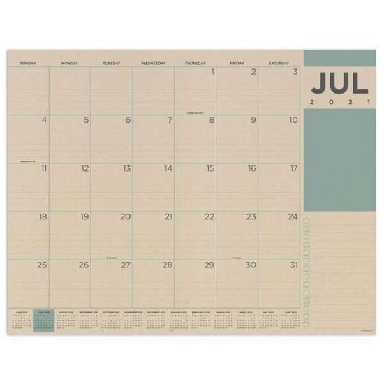 Cover for Tf Publishing · Cal 2022- Kraft Academic Year Desk Pad (Calendar) (2021)