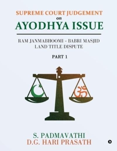 Cover for S Padmavathi · Supreme Court Judgement On Ayodhya Issue - Part 1 (Taschenbuch) (2019)
