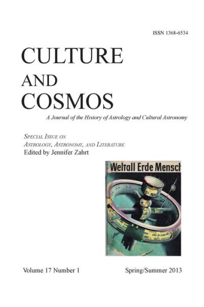 Cover for Nicholas Campion · Culture and Cosmos Vol 17 Number 1 (Paperback Book) (2014)