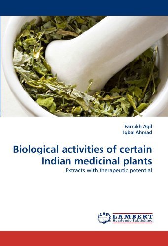 Cover for Iqbal Ahmad · Biological Activities of Certain Indian Medicinal Plants: Extracts with Therapeutic Potential (Pocketbok) (2010)