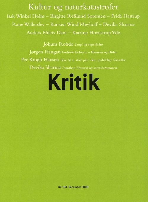 Kritik, 42. årgang, nr. 194 - Frederik Stjernfelt; Lasse Horne Kjældgaard - Böcker - Gyldendal - 9788702079692 - 7 december 2009