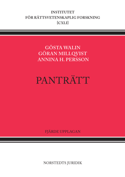 Cover for Gösta Walin · Panträtt (Book) (2022)