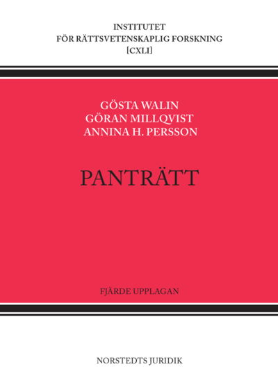 Cover for Gösta Walin · Panträtt (Bok) (2022)