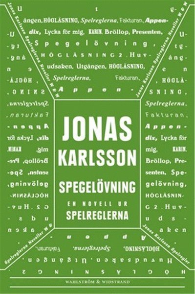Cover for Jonas Karlsson · Spegelövning: En novell ur Spelreglerna (ePUB) (2011)