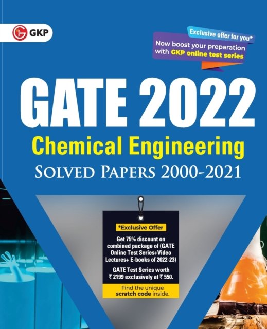 GATE 2022 Chemical Engineering - Solved Papers (2000-2021) - Gkp - Libros - Gk Publications - 9789391061692 - 3 de noviembre de 2022