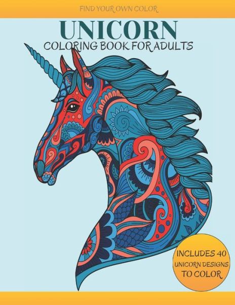 Cover for Tapu Ahmed · Unicorn Coloring Book For Adult (Paperback Book) (2020)