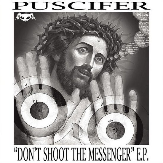 Cover for Puscifer · Dont Shoot The Messenge (Black Ice / White Vinyl) (LP) (2023)