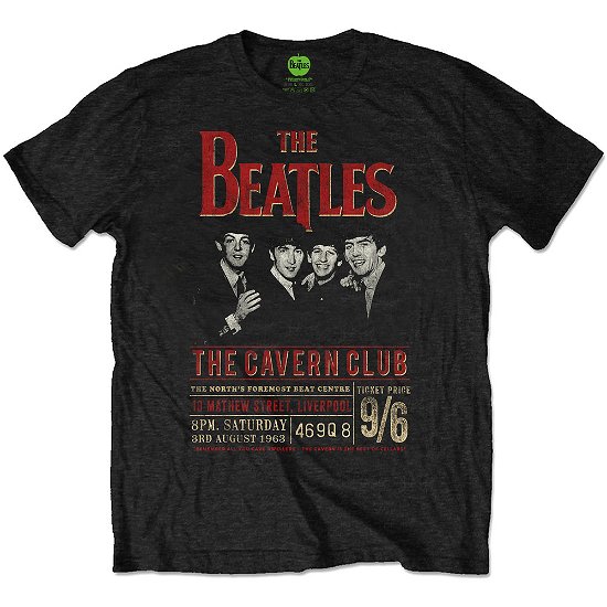 Cover for The Beatles · The Beatles Unisex T-Shirt: Cavern '63 (Eco-Friendly) (T-shirt) [size S] [Black - Unisex edition]