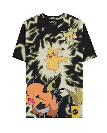 Pokémon T-Shirt Mirage AOP Pikachu Lightning Größe -  - Marchandise -  - 8718526209693 - 19 octobre 2024