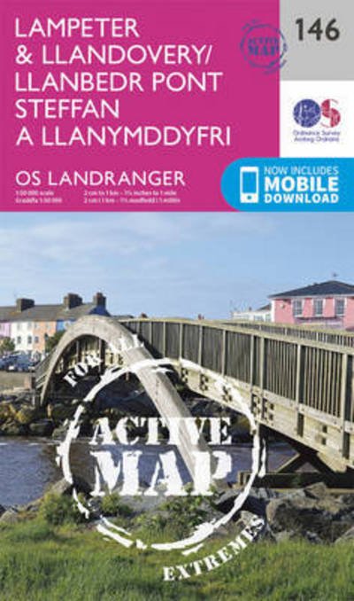 Cover for Ordnance Survey · Lampeter &amp; Llandovery - OS Landranger Active Map (Kartor) [February 2016 edition] (2016)