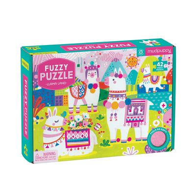 Llama Land Fuzzy Puzzle - Fuzzy Puzzel - Board game - Galison - 9780735360693 - June 1, 2019