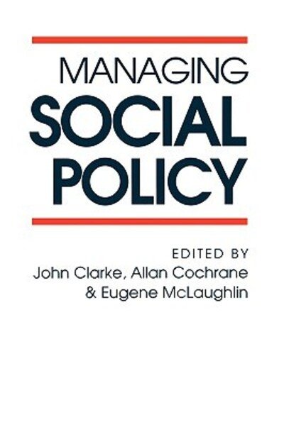 Cover for Allan Douglas Cochrane · Managing Social Policy (Taschenbuch) (1994)
