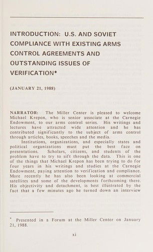 Cover for Michael Krepon · Arms Control in the Reagan Administration (Inbunden Bok) (1989)