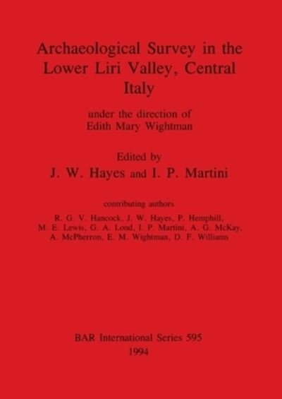 Cover for Archaeological Survey in the Lower Liri Valley, Central Italy (British Archaeological Reports (BAR) International S.) (Paperback Bog) (1994)
