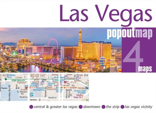 Cover for Popout Map · Las Vegas PopOut Map: Handy pocket size pop up city map of Las Vegas - PopOut Maps (Map) (2019)