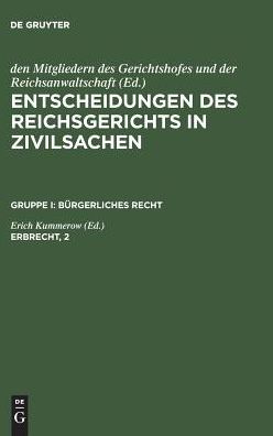 Cover for Erich Kummerow · Erbrecht (Book) (1950)