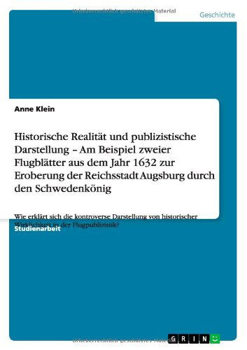 Cover for Klein · Historische Realität und publizis (Paperback Bog) [German edition] (2012)