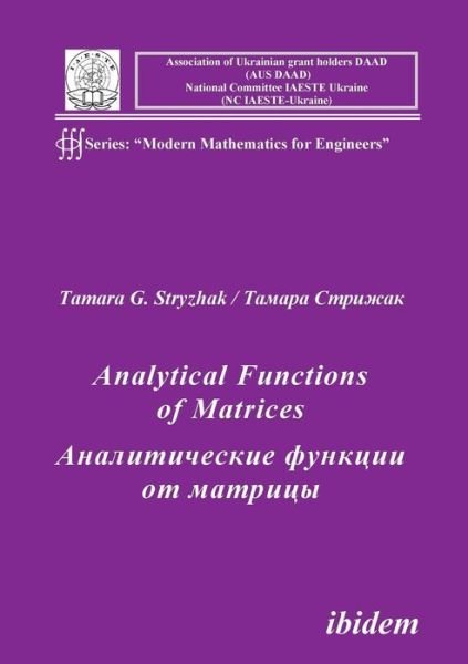 Analytical Functions of Matrices - Tamara G Stryzhak - Książki - ibidem-Verlag, Jessica Haunschild u Chri - 9783838202693 - 1 września 2011