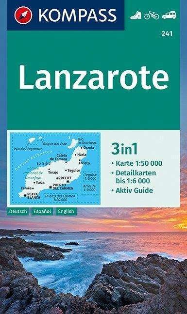 Cover for Mair-Dumont / Kompass · Lanzarote, Kompass Wanderkarte 241 (Map)