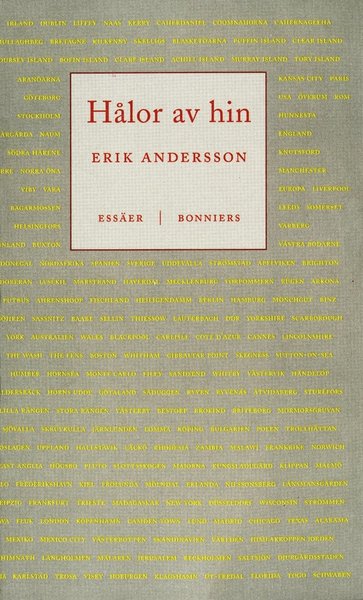 Cover for Erik Andersson · Hålor av hin (ePUB) (2017)