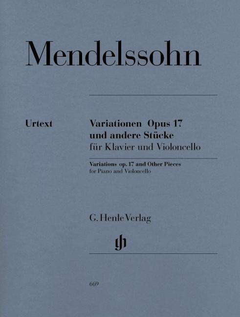 Cover for Mendelssohn · Variatio.op.17,Kl. / Vc.HN669 (Bog)